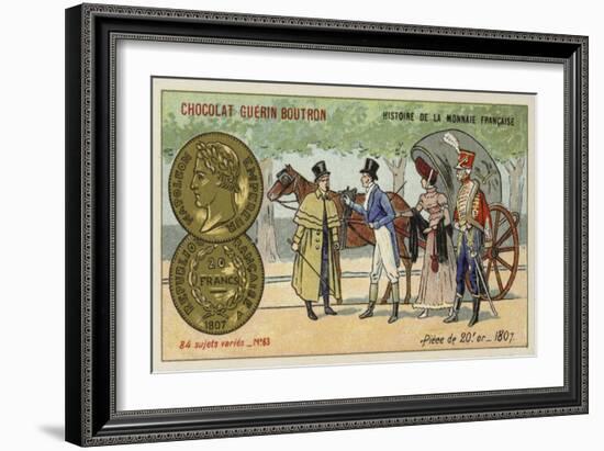 Gold 20 Franc Piece, 1807-null-Framed Giclee Print