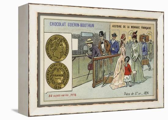 Gold 5 Franc Piece, 1876-null-Framed Premier Image Canvas