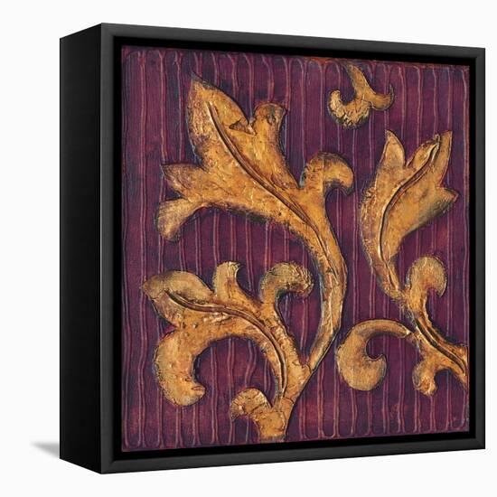 Gold Acanthus II-Jillian Jeffrey-Framed Stretched Canvas