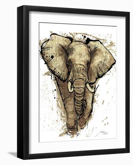 Gold Africa I on White Crop-Wellington Studio-Framed Art Print