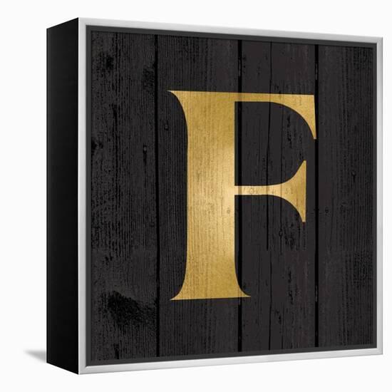 Gold Alphabet F-N. Harbick-Framed Stretched Canvas