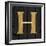 Gold Alphabet H-N. Harbick-Framed Art Print