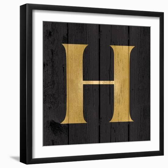 Gold Alphabet H-N. Harbick-Framed Art Print