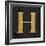 Gold Alphabet H-N. Harbick-Framed Art Print