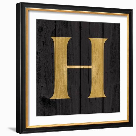 Gold Alphabet H-N. Harbick-Framed Art Print