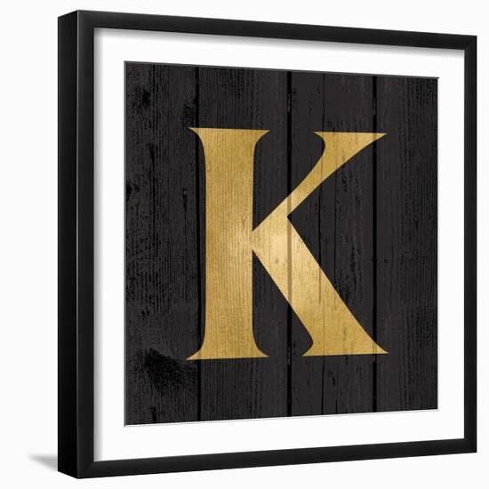 Gold Alphabet K-N. Harbick-Framed Art Print