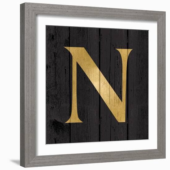 Gold Alphabet N-N. Harbick-Framed Art Print