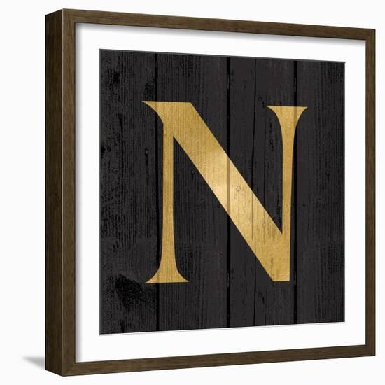Gold Alphabet N-N. Harbick-Framed Art Print