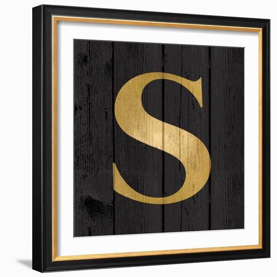 Gold Alphabet S-N. Harbick-Framed Art Print