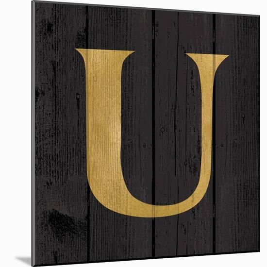 Gold Alphabet U-N. Harbick-Mounted Art Print