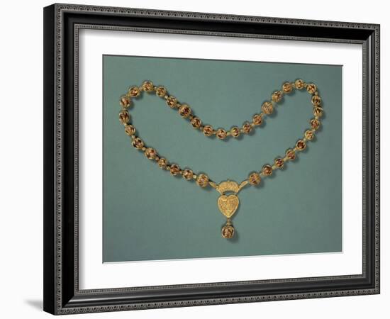 Gold and Amber Necklace-null-Framed Giclee Print