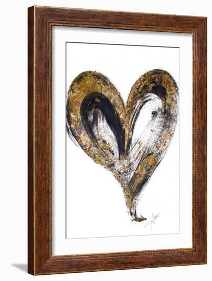 Gold and Black Heart-Gina Ritter-Framed Art Print