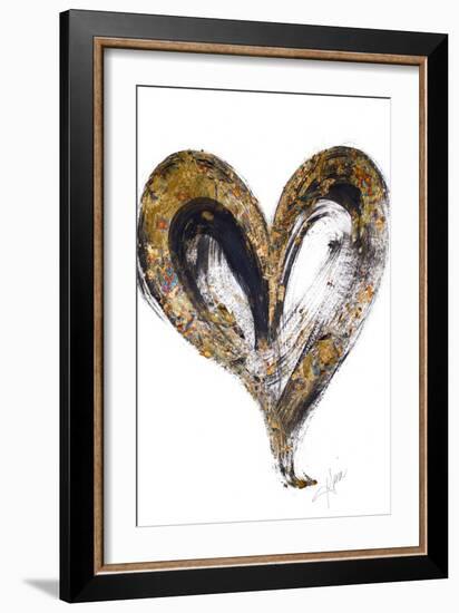 Gold and Black Heart-Gina Ritter-Framed Art Print
