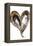 Gold and Black Heart-Gina Ritter-Framed Stretched Canvas