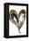 Gold and Black Heart-Gina Ritter-Framed Stretched Canvas
