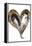 Gold and Black Heart-Gina Ritter-Framed Stretched Canvas