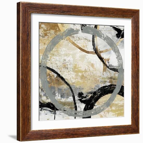 Gold and Black Rings I-Tom Reeves-Framed Art Print