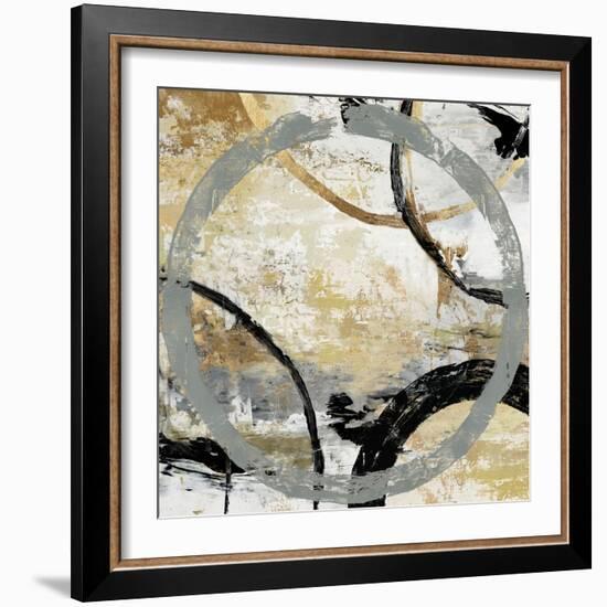 Gold and Black Rings I-Tom Reeves-Framed Art Print