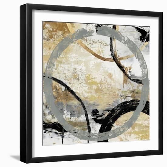 Gold and Black Rings I-Tom Reeves-Framed Art Print