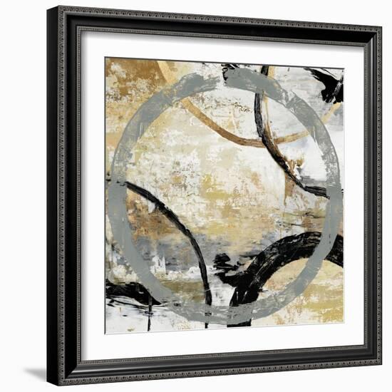 Gold and Black Rings I-Tom Reeves-Framed Art Print