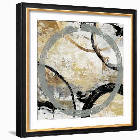 Gold and Black Rings I-Tom Reeves-Framed Art Print