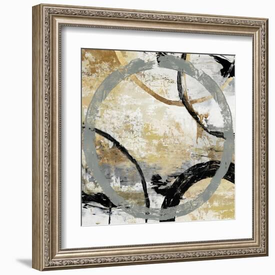 Gold and Black Rings I-Tom Reeves-Framed Art Print