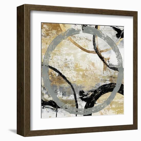 Gold and Black Rings I-Tom Reeves-Framed Art Print