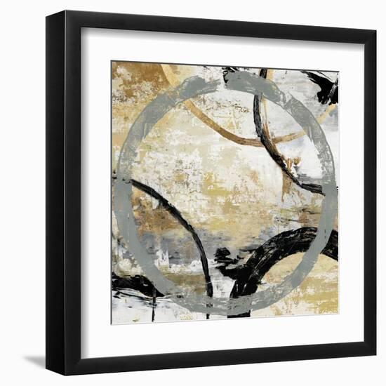 Gold and Black Rings I-Tom Reeves-Framed Art Print