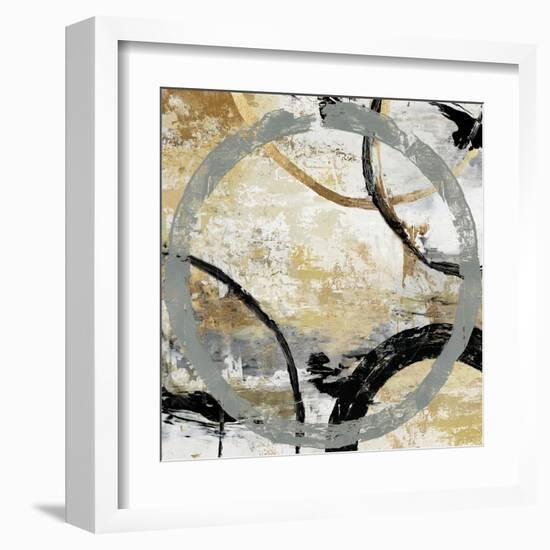 Gold and Black Rings I-Tom Reeves-Framed Art Print