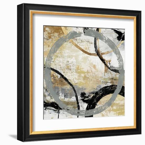 Gold and Black Rings I-Tom Reeves-Framed Art Print