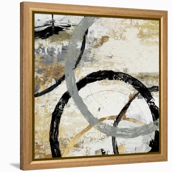 Gold and Black Rings II-Tom Reeves-Framed Stretched Canvas