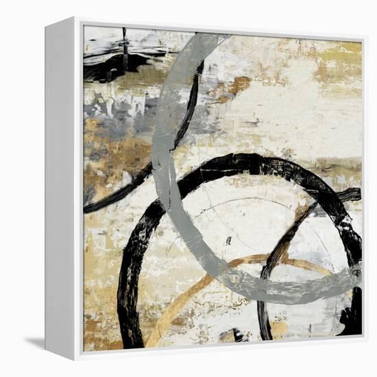 Gold and Black Rings II-Tom Reeves-Framed Stretched Canvas