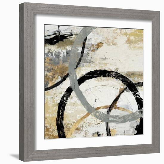 Gold and Black Rings II-Tom Reeves-Framed Art Print