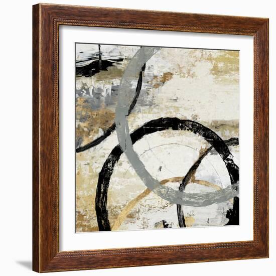 Gold and Black Rings II-Tom Reeves-Framed Art Print