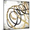 Gold And Black Scribbles 3-Marcus Prime-Mounted Art Print