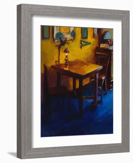 Gold and Blue Cafe-Pam Ingalls-Framed Giclee Print