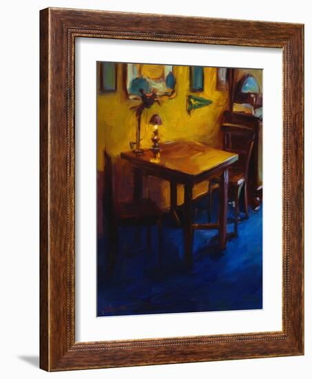 Gold and Blue Cafe-Pam Ingalls-Framed Giclee Print