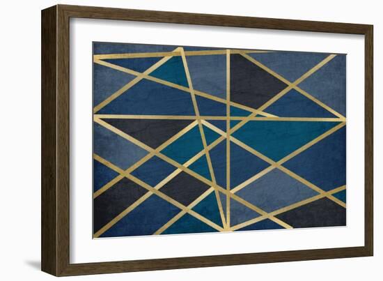 Gold and Blue Maze-Kimberly Allen-Framed Art Print