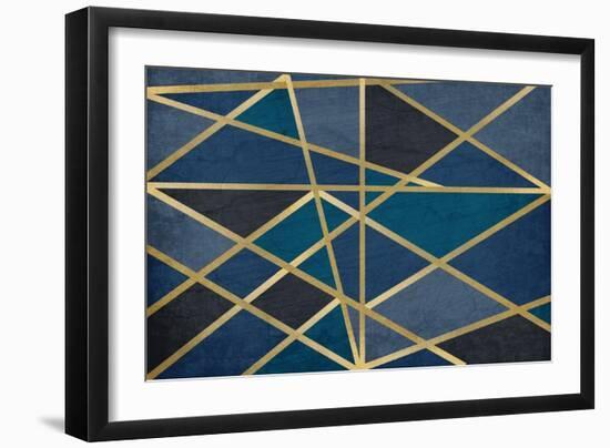 Gold and Blue Maze-Kimberly Allen-Framed Art Print