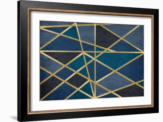 Gold and Blue Maze-Kimberly Allen-Framed Art Print