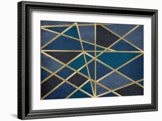 Gold and Blue Maze-Kimberly Allen-Framed Art Print