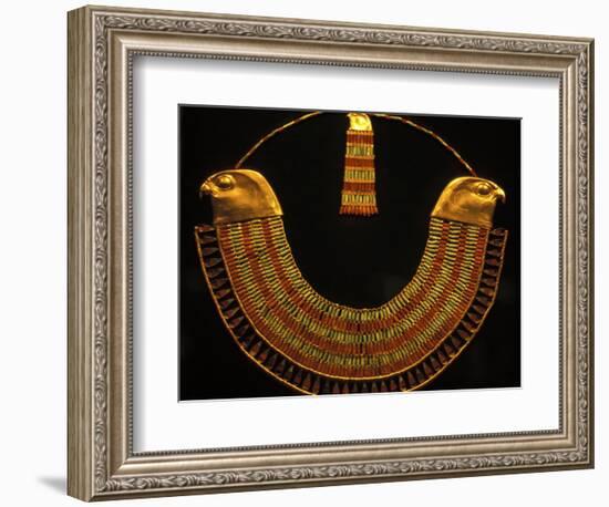 Gold and Fiance Beaded Necklace, Cairo, Egypt-Claudia Adams-Framed Photographic Print