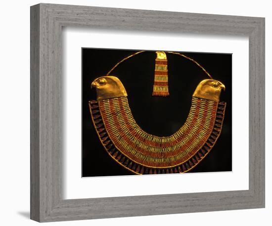 Gold and Fiance Beaded Necklace, Cairo, Egypt-Claudia Adams-Framed Photographic Print