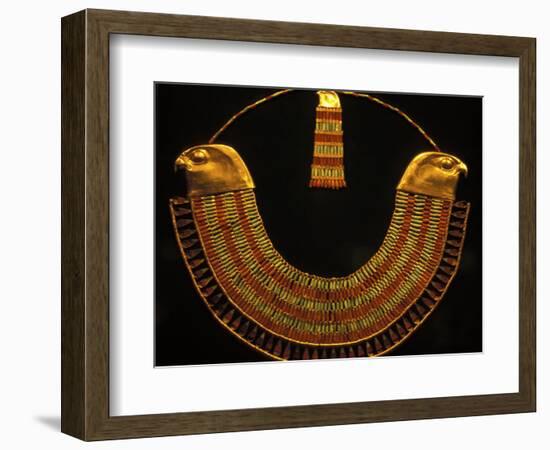 Gold and Fiance Beaded Necklace, Cairo, Egypt-Claudia Adams-Framed Photographic Print