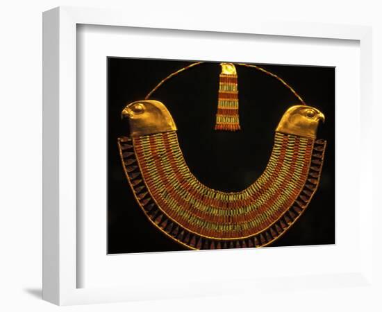 Gold and Fiance Beaded Necklace, Cairo, Egypt-Claudia Adams-Framed Photographic Print