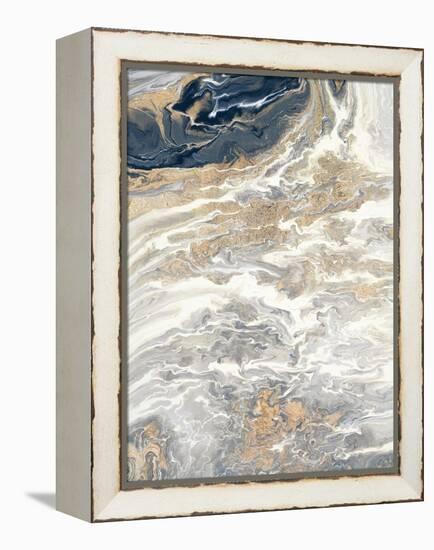 Gold And Gray Oasis-Roberto Gonzalez-Framed Stretched Canvas