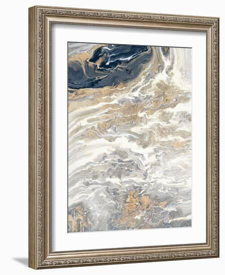 Gold And Gray Oasis-Roberto Gonzalez-Framed Art Print