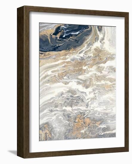 Gold And Gray Oasis-Roberto Gonzalez-Framed Art Print