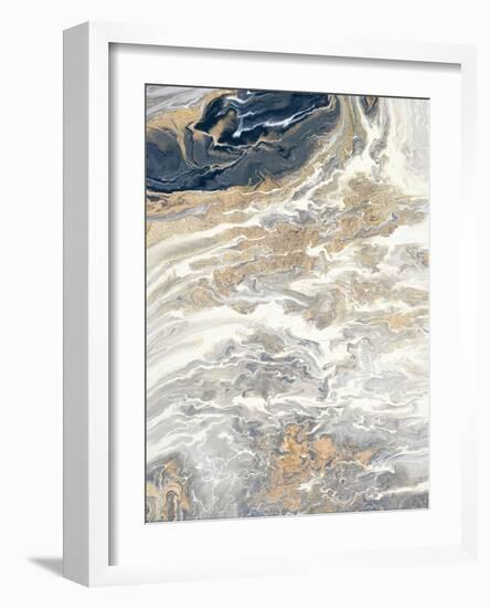 Gold And Gray Oasis-Roberto Gonzalez-Framed Art Print