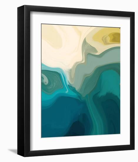 Gold and Greens I-null-Framed Art Print